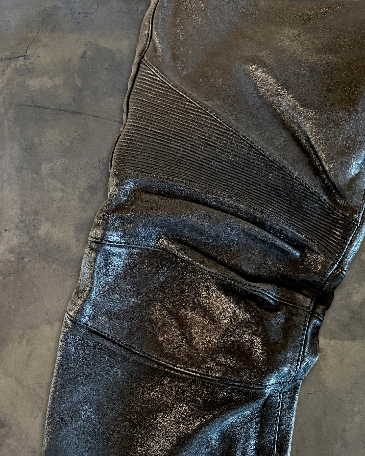 BALMAIN FW2013 LAMBSKIN BIKER DENIM