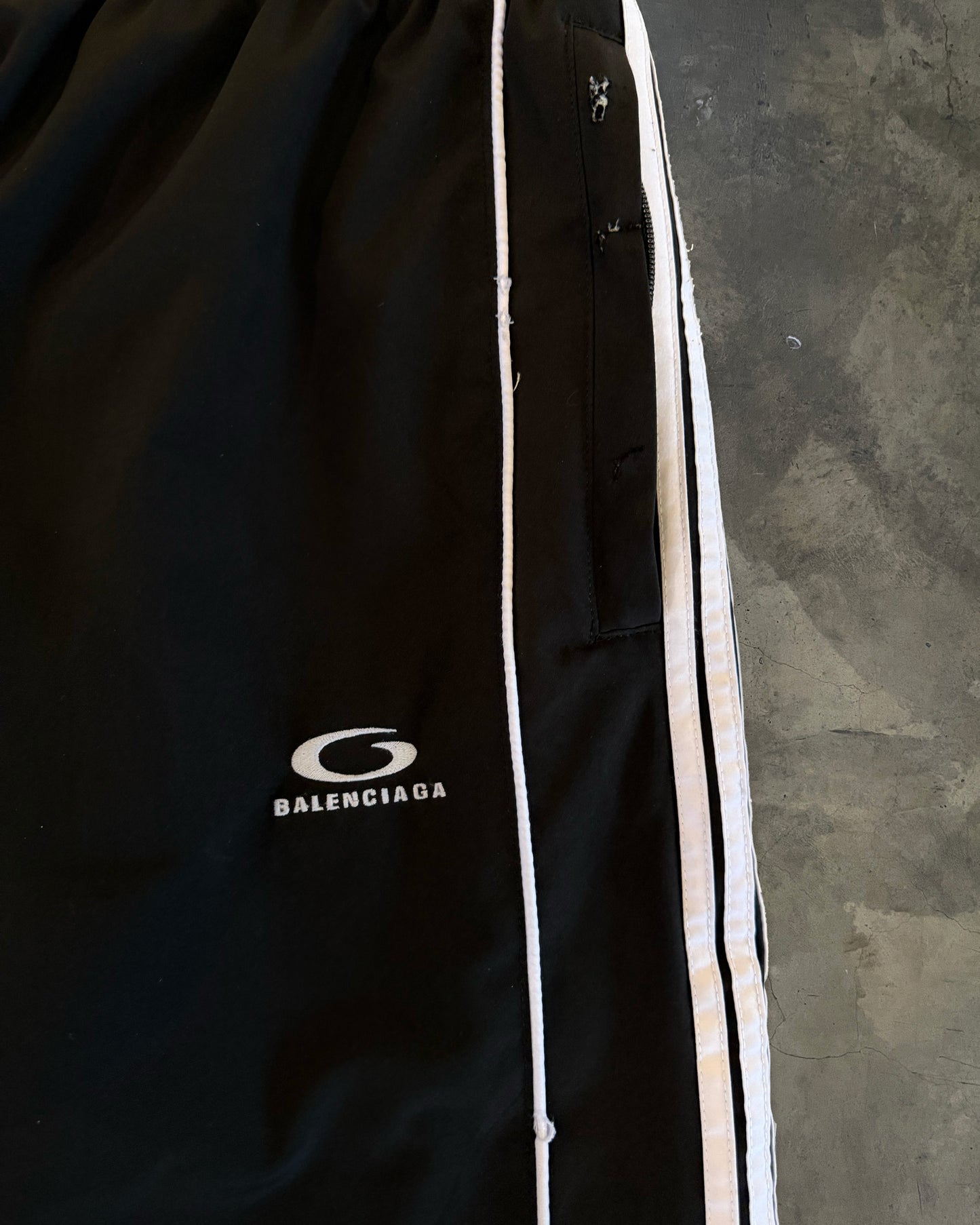 BALENCIAGA LOGO STRIPED TRACK SUIT PANTS