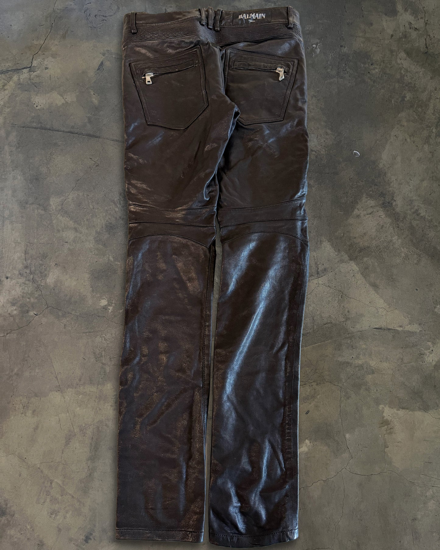BALMAIN FW2013 LAMBSKIN BIKER DENIM