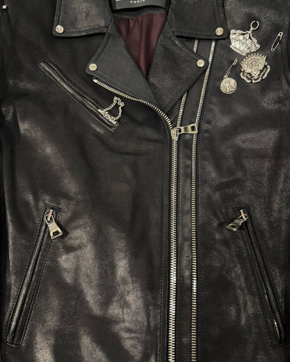 BALMAIN SS2011 RUNWAY PINS & PIERCINGS PERFECTO JACKET