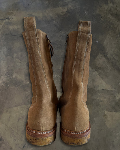 BALMAIN AW2011 MILITARY CREPE RANGER BOOTS