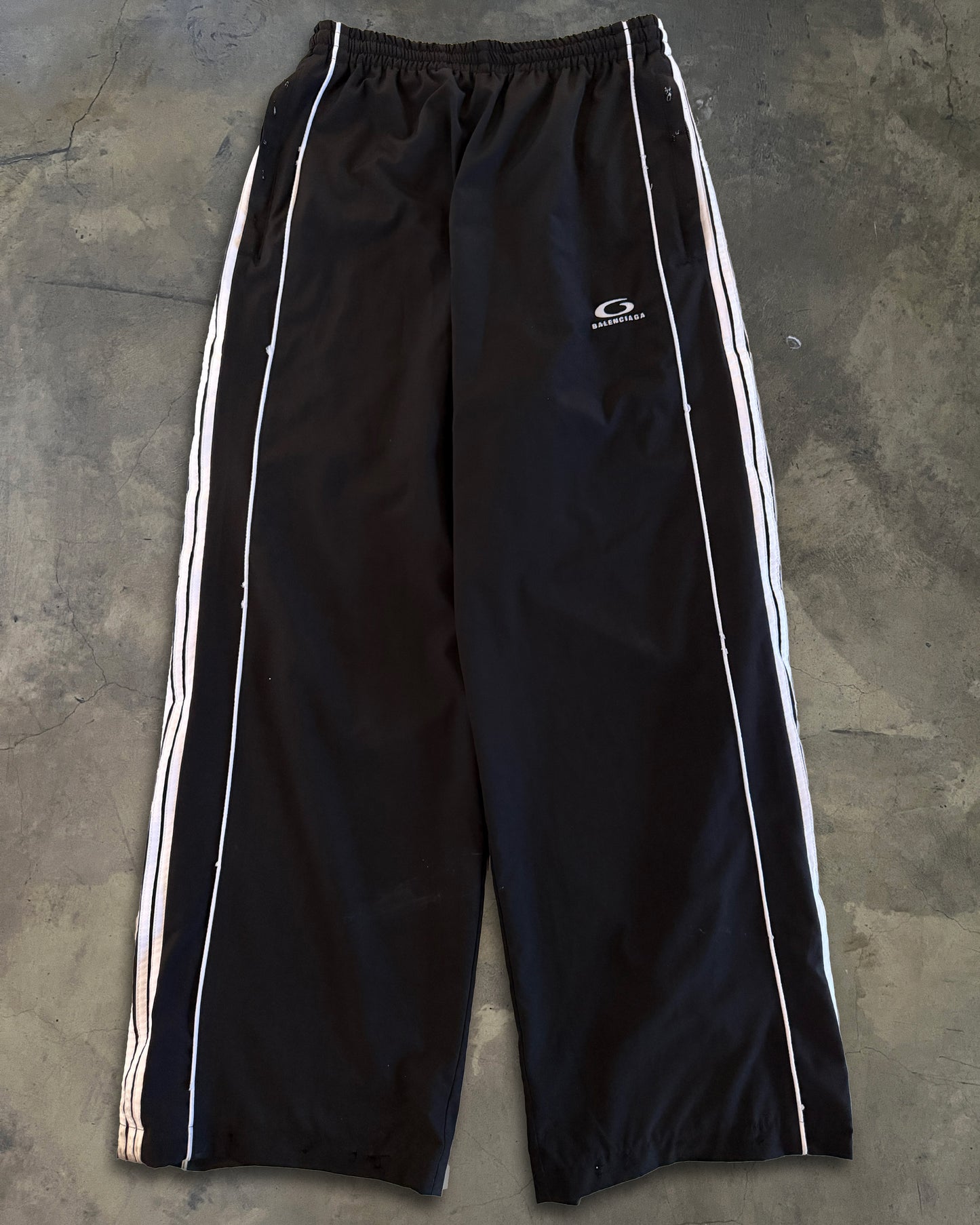 BALENCIAGA LOGO STRIPED TRACK SUIT PANTS