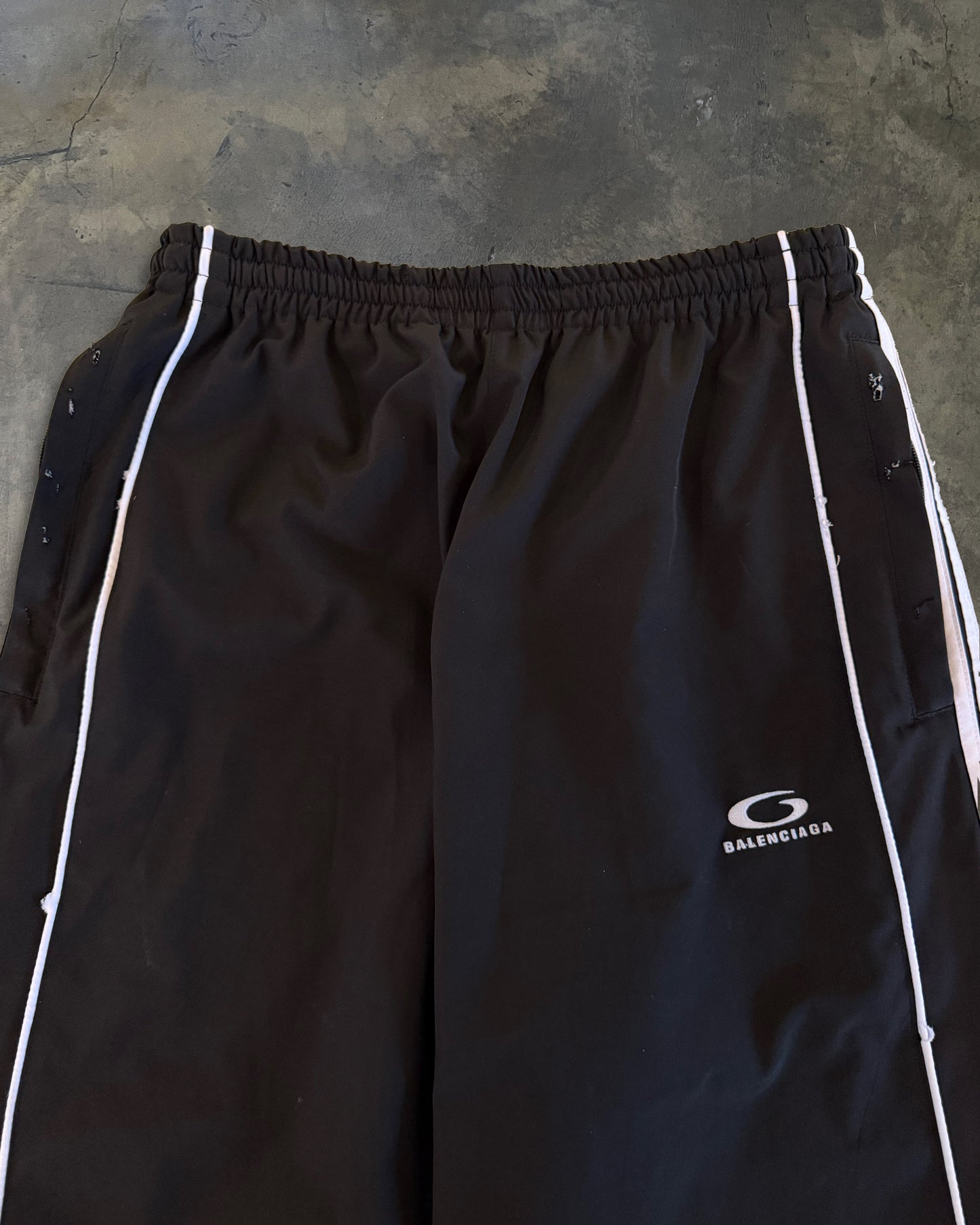 BALENCIAGA LOGO STRIPED TRACK SUIT PANTS