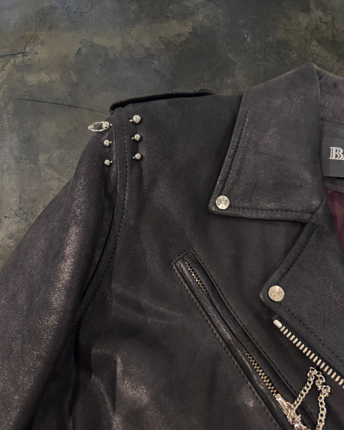 BALMAIN SS2011 RUNWAY PINS & PIERCINGS PERFECTO JACKET