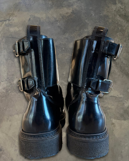 H&M X BALMAIN PATENT LEATHER BOOTS