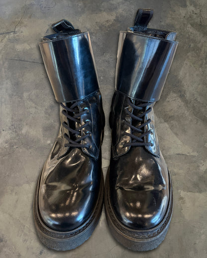 H&M X BALMAIN PATENT LEATHER BOOTS