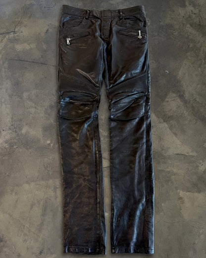 BALMAIN FW2013 LAMBSKIN BIKER DENIM