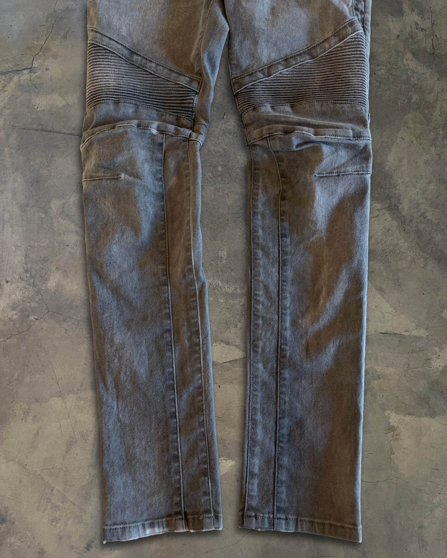 BALMAIN FW2014 FADED BIKER DENIM
