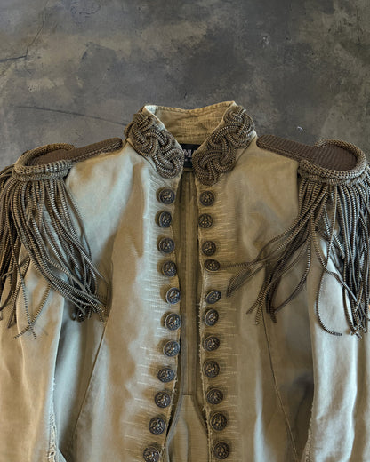 BALMAIN SS2010 RUNWAY CHAIN EPAULET MILITARY COAT