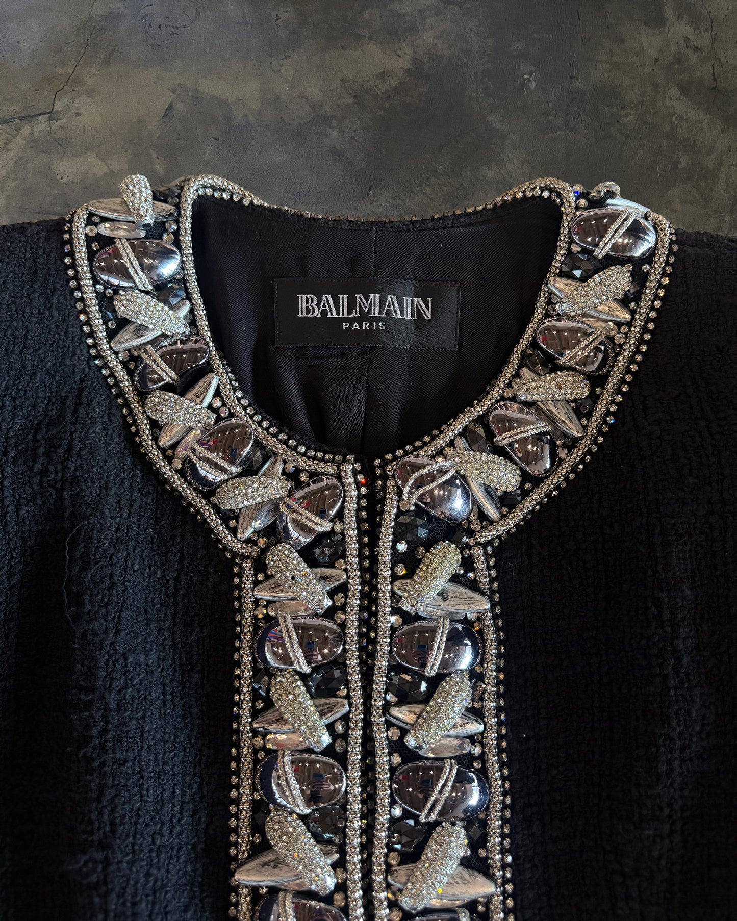 BALMAIN SS2009 RUNWAY EMBELLISHED TWEED JACKET