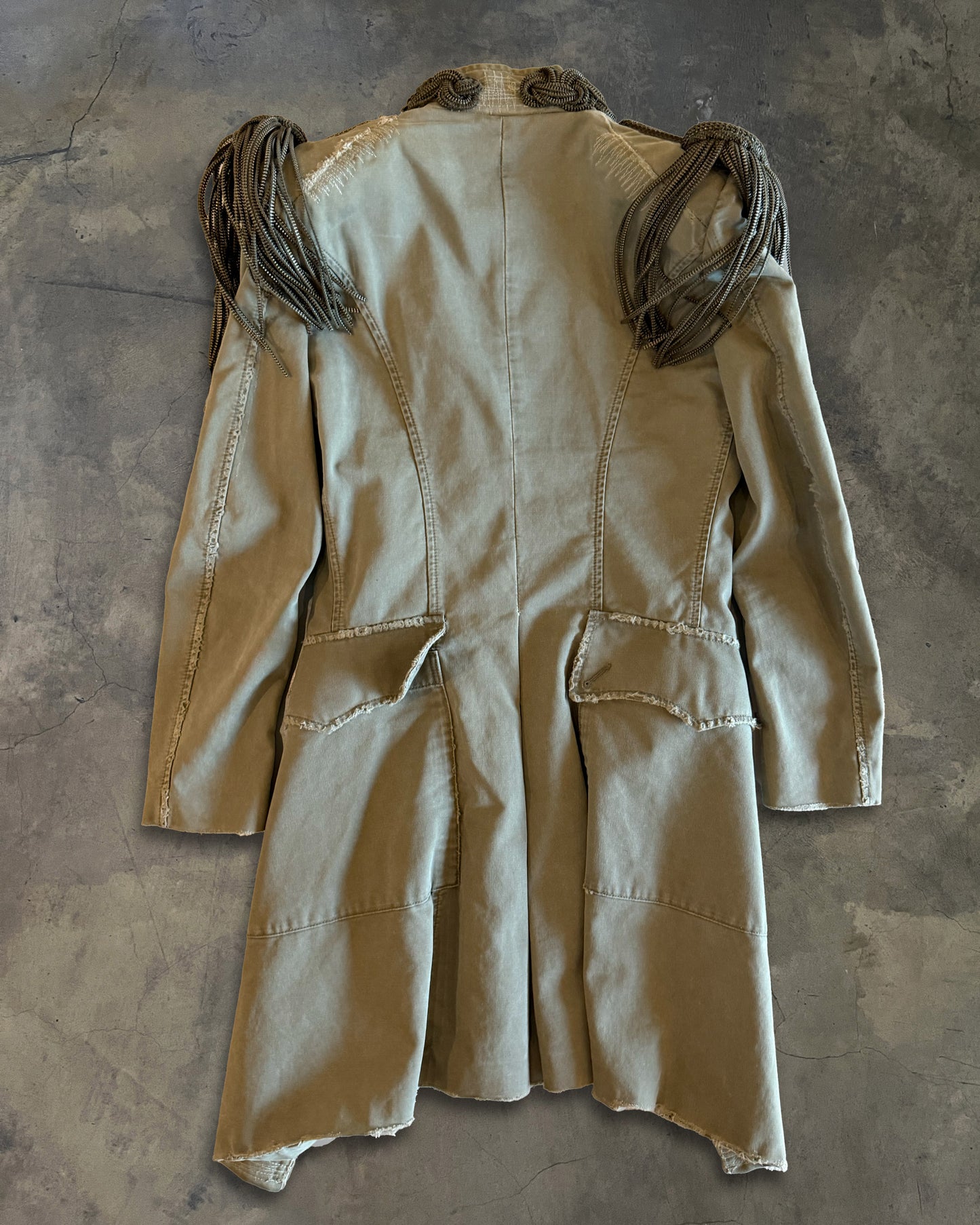 BALMAIN SS2010 RUNWAY CHAIN EPAULET MILITARY COAT