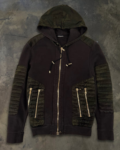 BALMAIN 2010 OBSCURE CAMO ZIP UP HOODIE