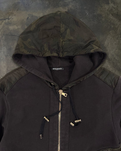 BALMAIN 2010 OBSCURE CAMO ZIP UP HOODIE