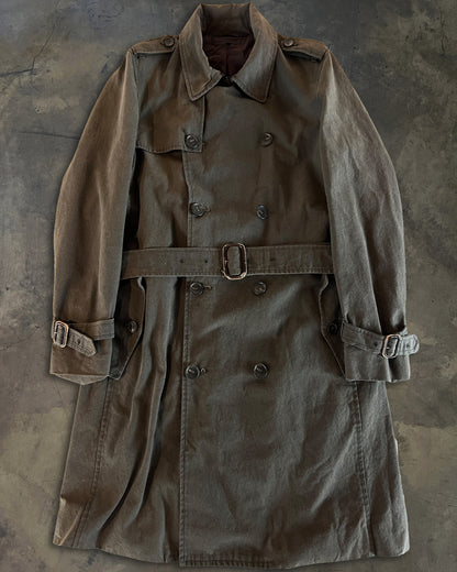 VERONIQUE BRANQUINHO CHARCOAL DOUBLE BREASTED TRENCH COAT