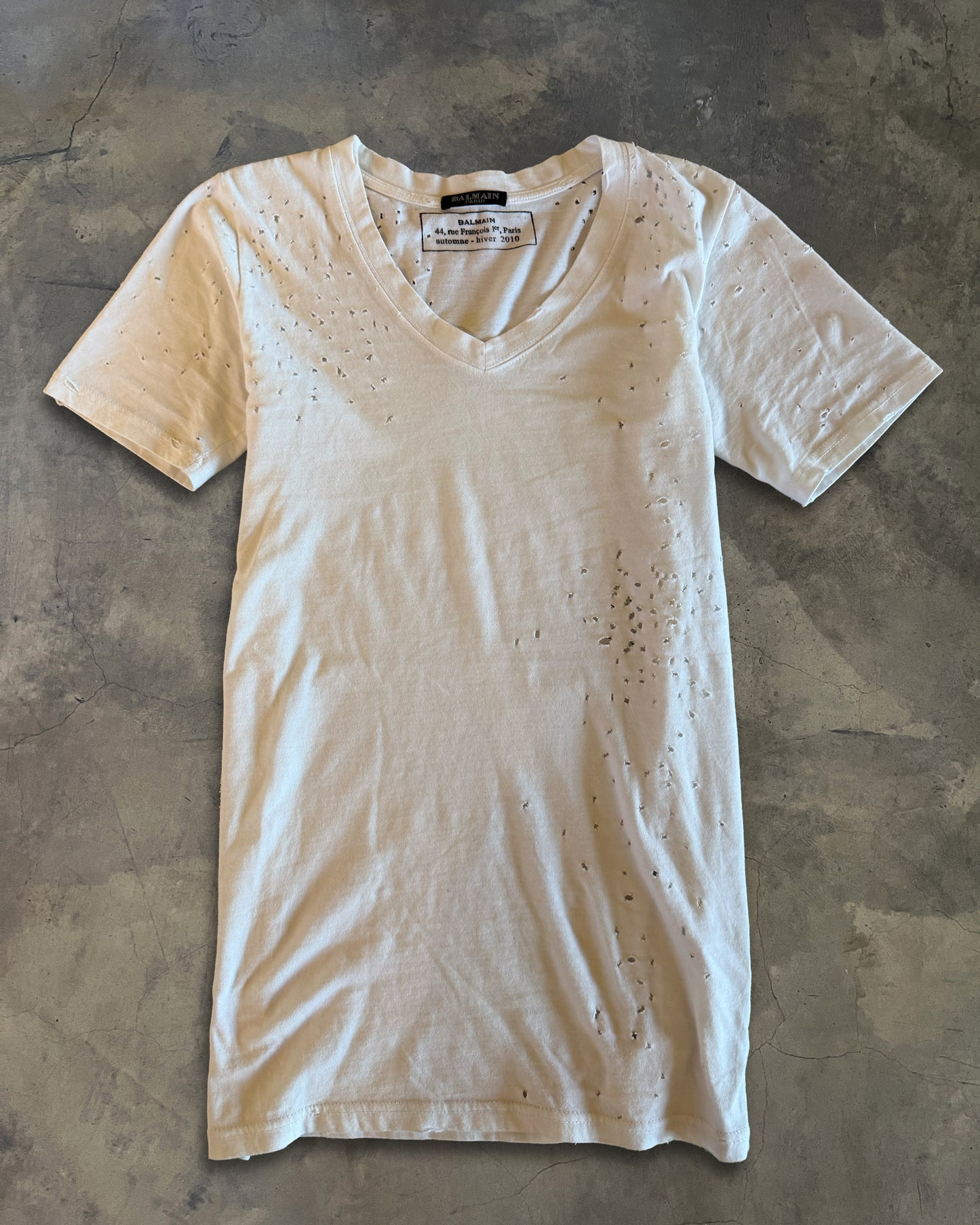 BALMAIN SS2011 SHOTGUN BULLET HOLE TEE