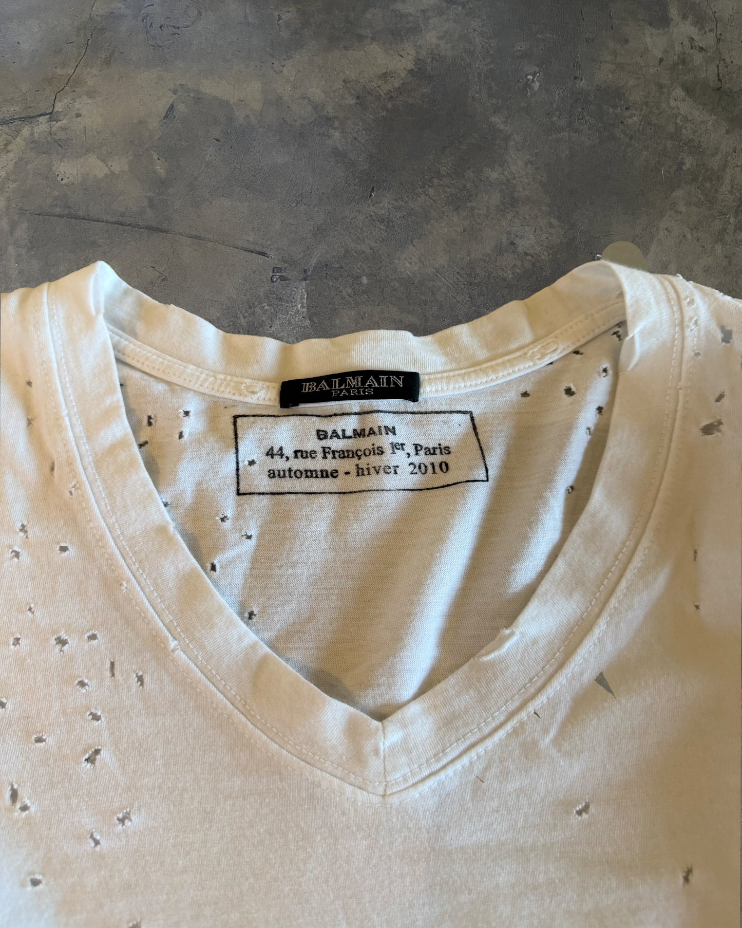 BALMAIN SS2011 SHOTGUN BULLET HOLE TEE