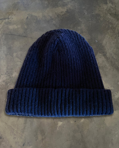 CHANEL NAVY BLUE SEQUIN EMBELLISHED CC BEANIE