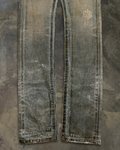 DIOR HOMME SS2004 BLEU CLAIRE WAXED DENIM
