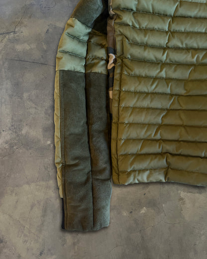 BALMAIN AW2014 FUR TRIM CAMO PRINT QUILTED JACKET