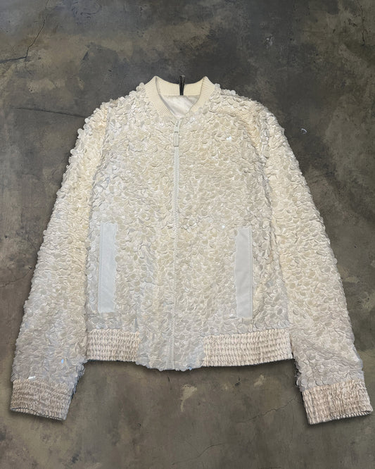 DIOR HOMME SS2007 "NAVIGATE" WHITE SEQUIN BOMBER