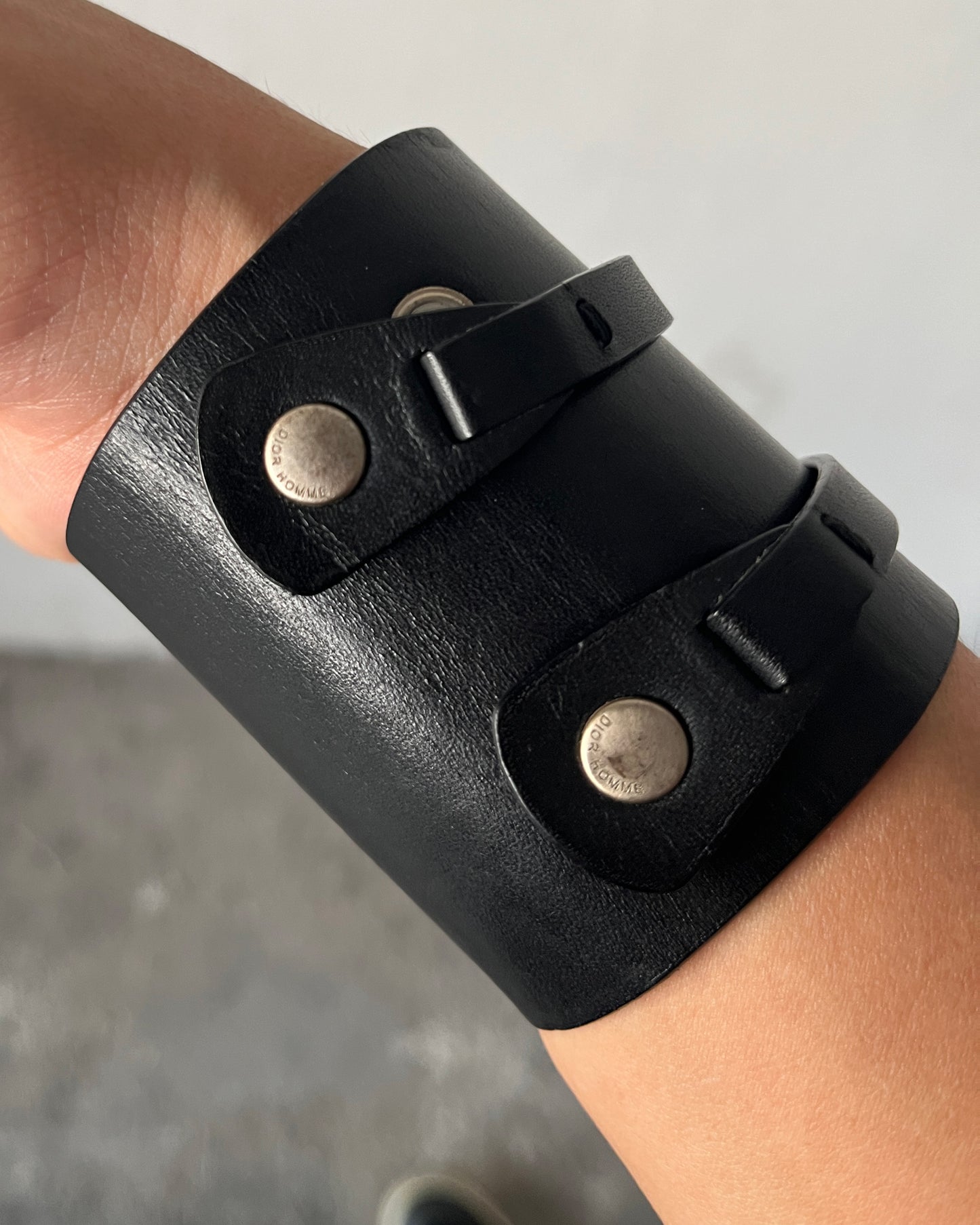 DIOR HOMME SS2004 "STRIP" LEATHER CUFF