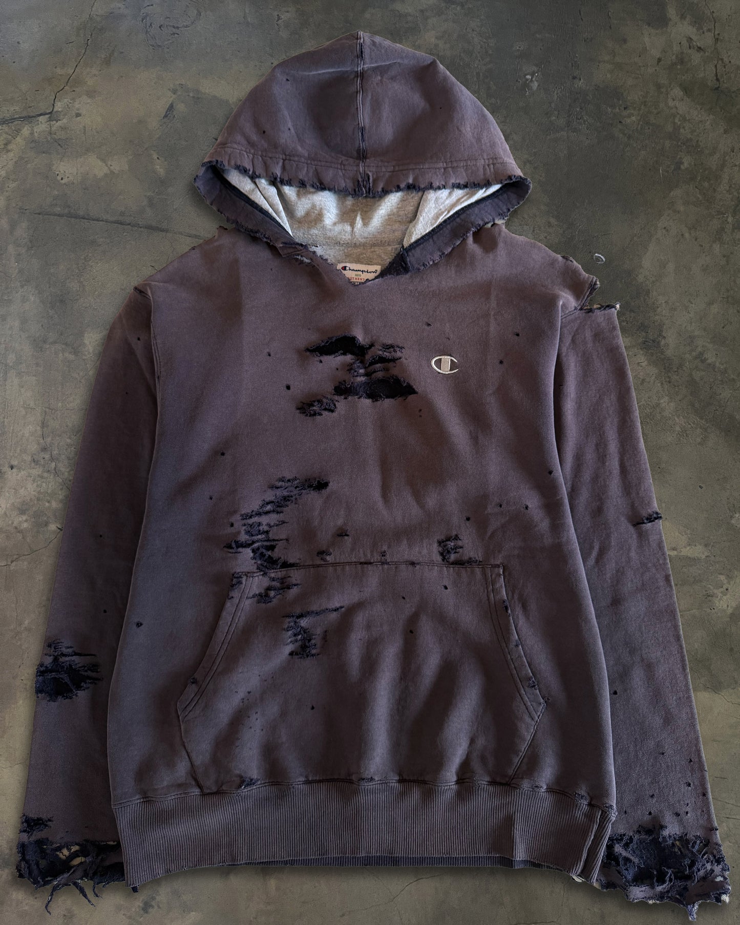 EARLY 2000'S THRASHED CHAMPION HOODIE
