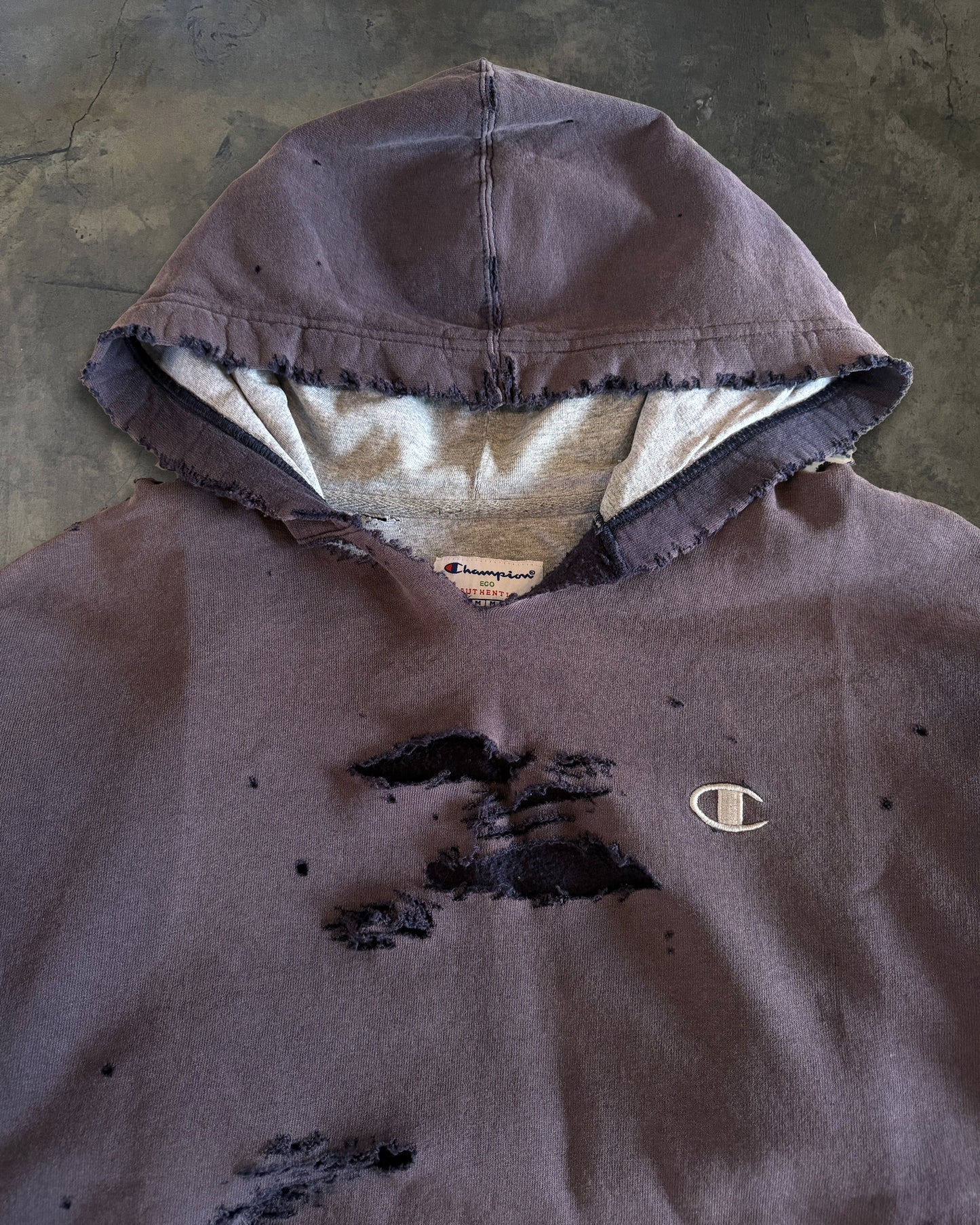 EARLY 2000'S THRASHED CHAMPION HOODIE