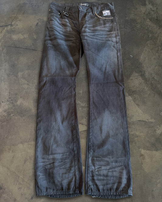 CAVARIA BLACK FADED FLARED DENIM
