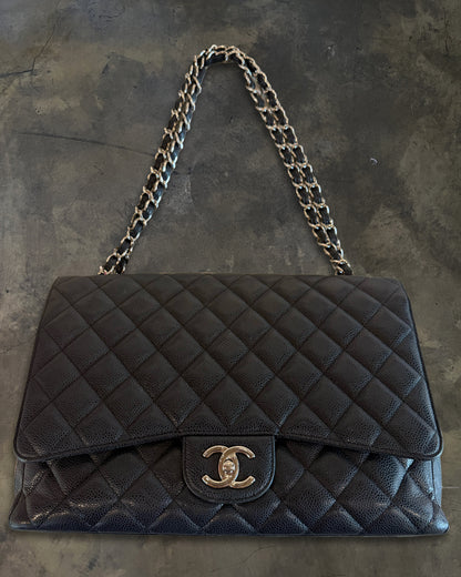 CHANEL 2011 CAVIAR MAXI DOUBLE FLAP BAG