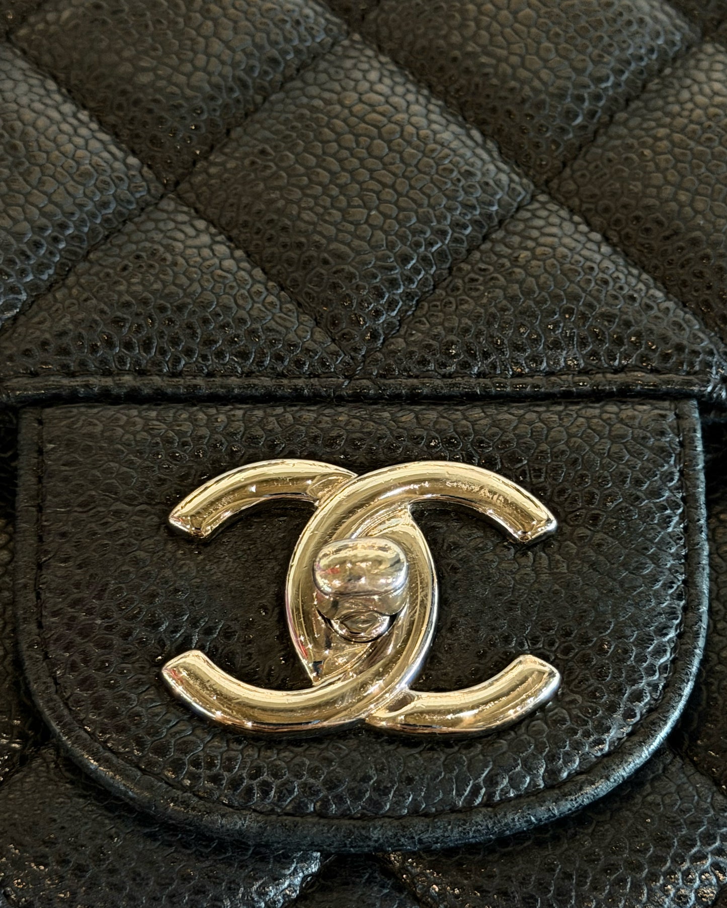 CHANEL 2011 CAVIAR MAXI DOUBLE FLAP BAG