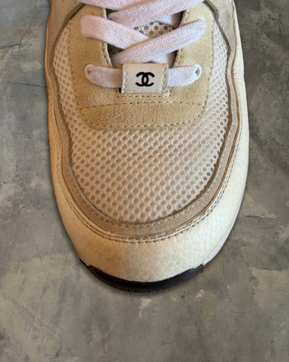 CHANEL MESH SUEDE CALFSKIN CC SNEAKERS