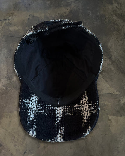 CHANEL B&W TWEED CC LOGO CAP