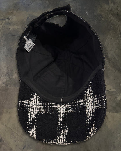 CHANEL B&W TWEED CC LOGO CAP
