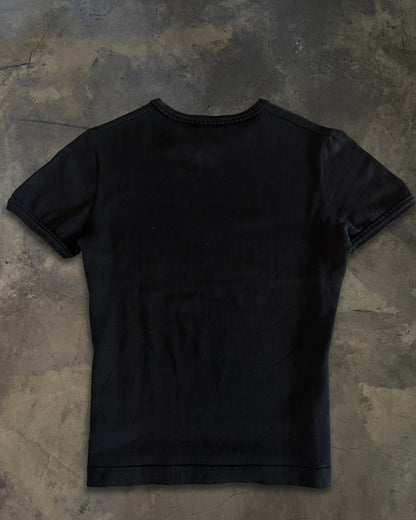 CHANEL SS1994 RUNWAY LOGO EMBROIDERED TEE
