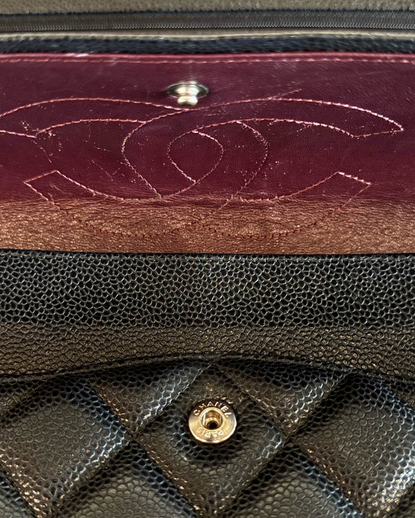 CHANEL 2011 CAVIAR MAXI DOUBLE FLAP BAG