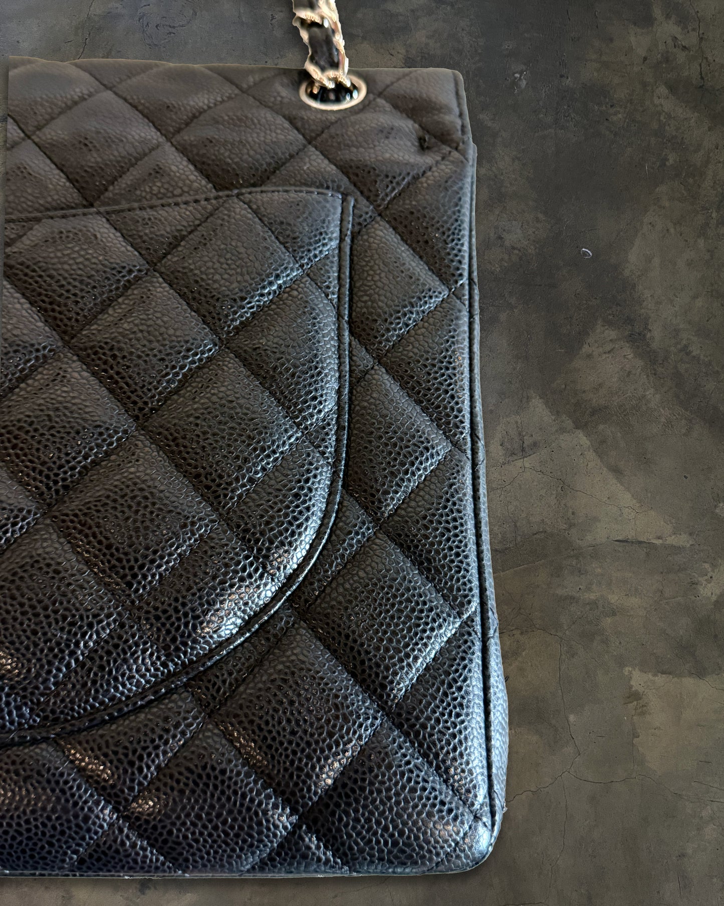 CHANEL 2011 CAVIAR MAXI DOUBLE FLAP BAG