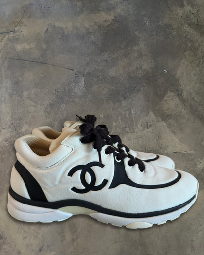 CHANEL NEOPRENE CC LOGO SNEAKERS