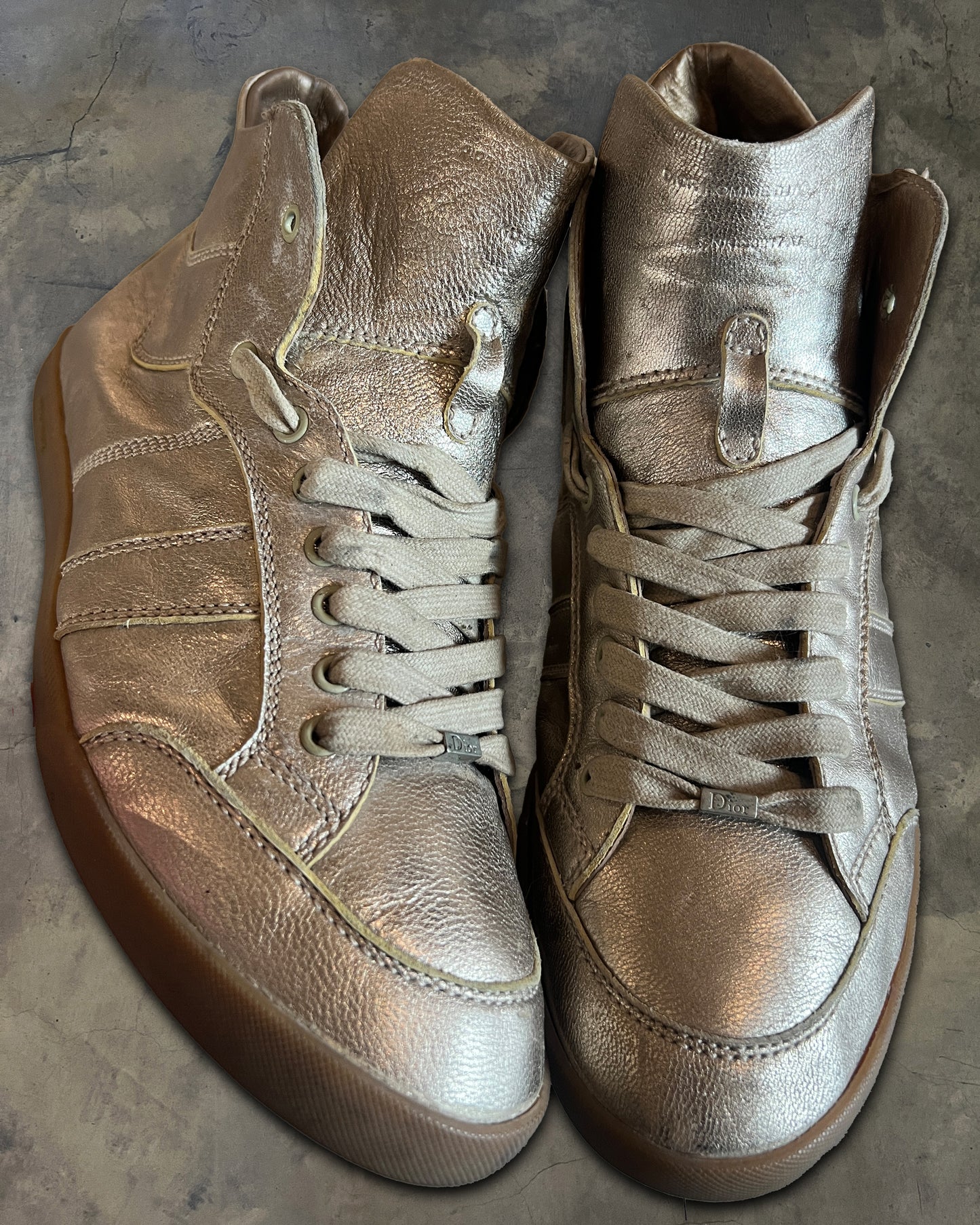 DIOR HOMME SS2006 METALLIC HIGH TOPS