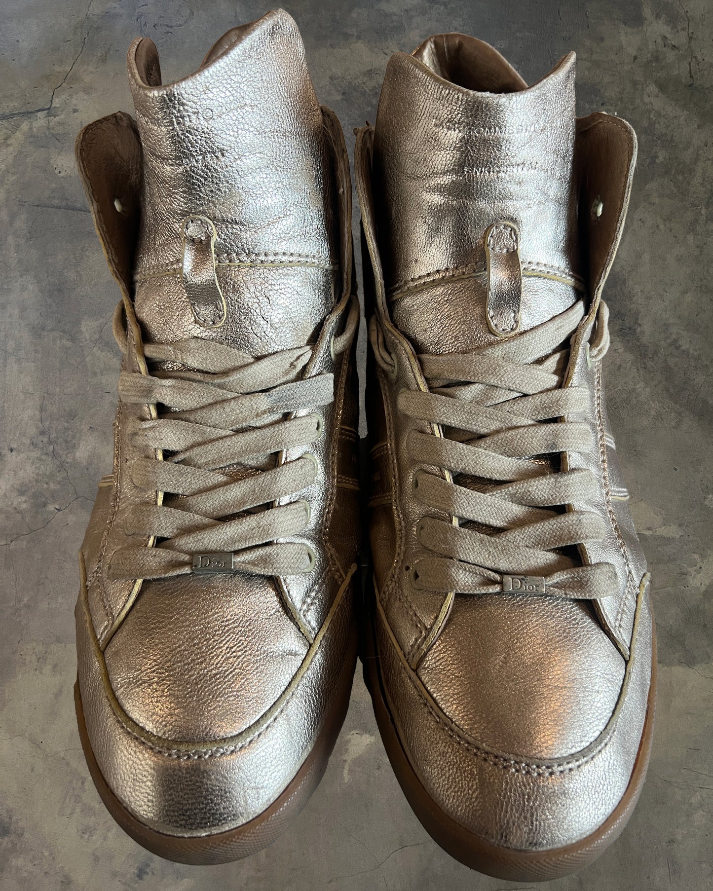 DIOR HOMME SS2006 METALLIC HIGH TOPS