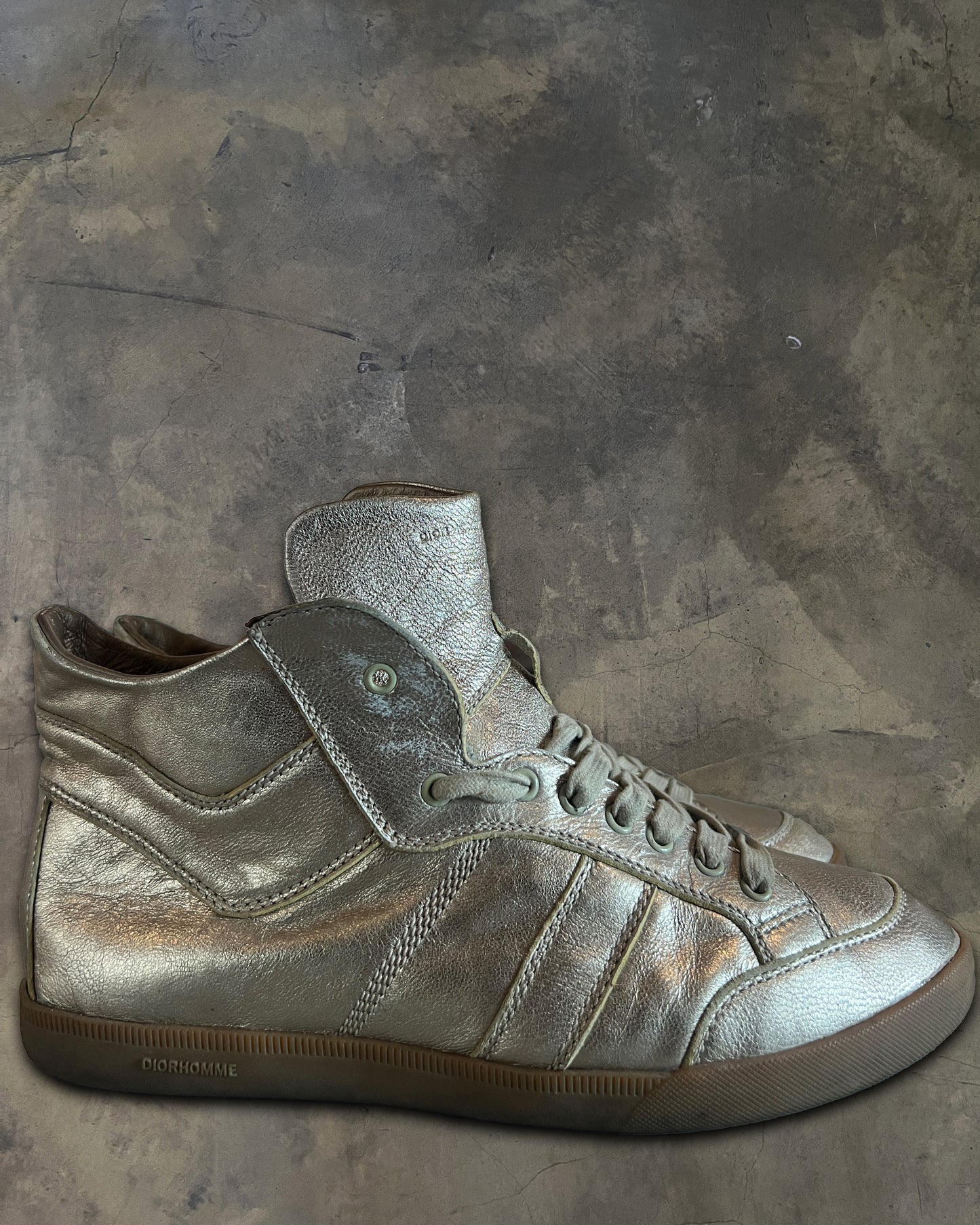 DIOR HOMME SS2006 METALLIC HIGH TOPS