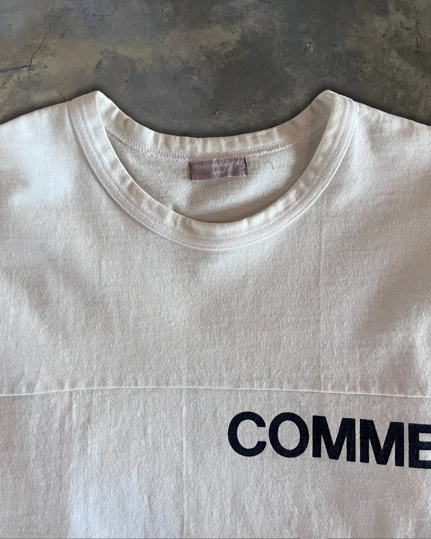 COMME DES GARCONS HOMME AD2001 SPLIT LOGO LONG SLEEVE
