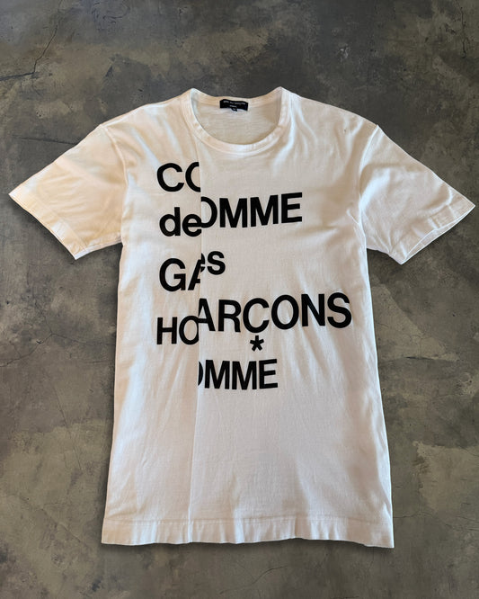 COMME DES GARÇONS HOMME SPLIT LOGO TEE