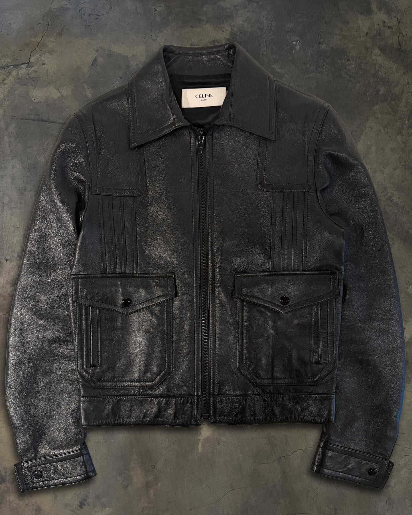 CELINE SS2020 PAUL LEATHER JACKET