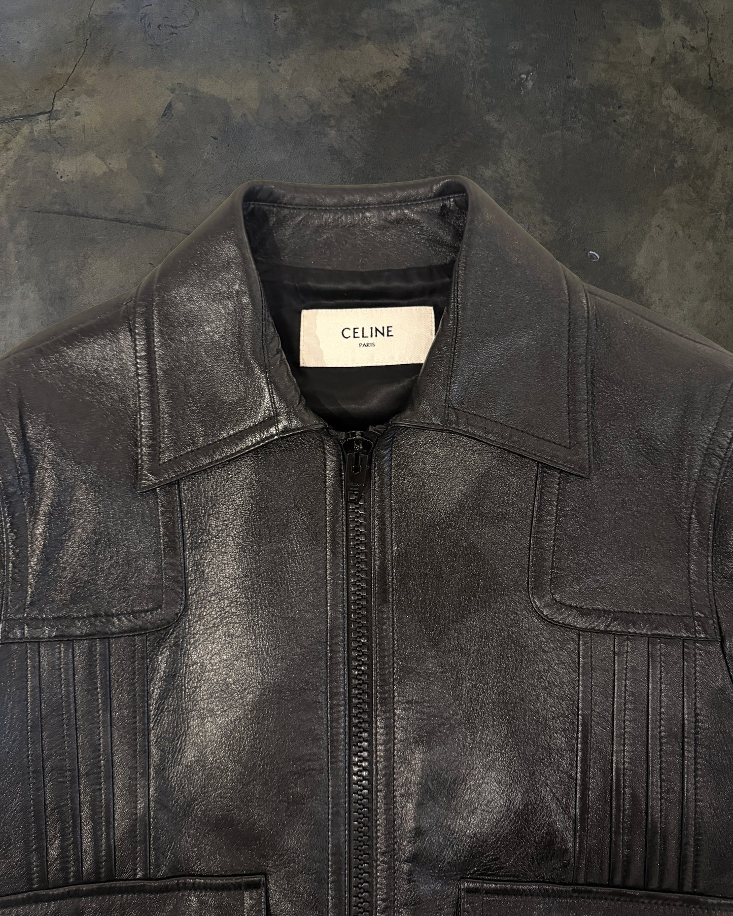 CELINE SS2020 PAUL LEATHER JACKET