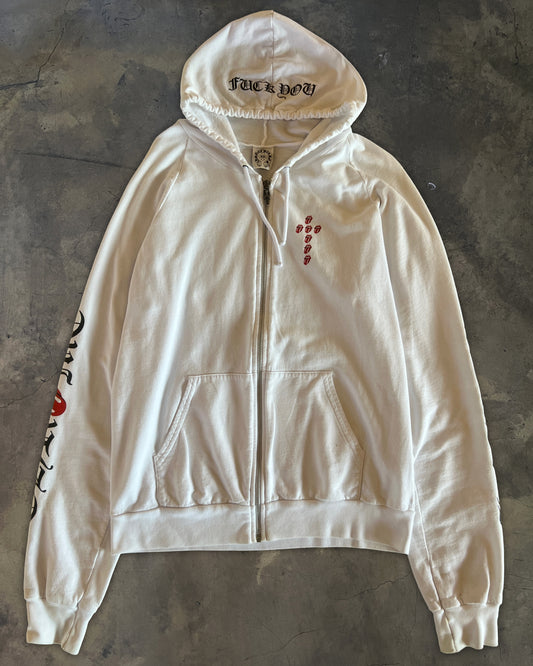 2002 VINTAGE CHROME HEARTS X THE ROLLING STONES ZIP UP HOODIE