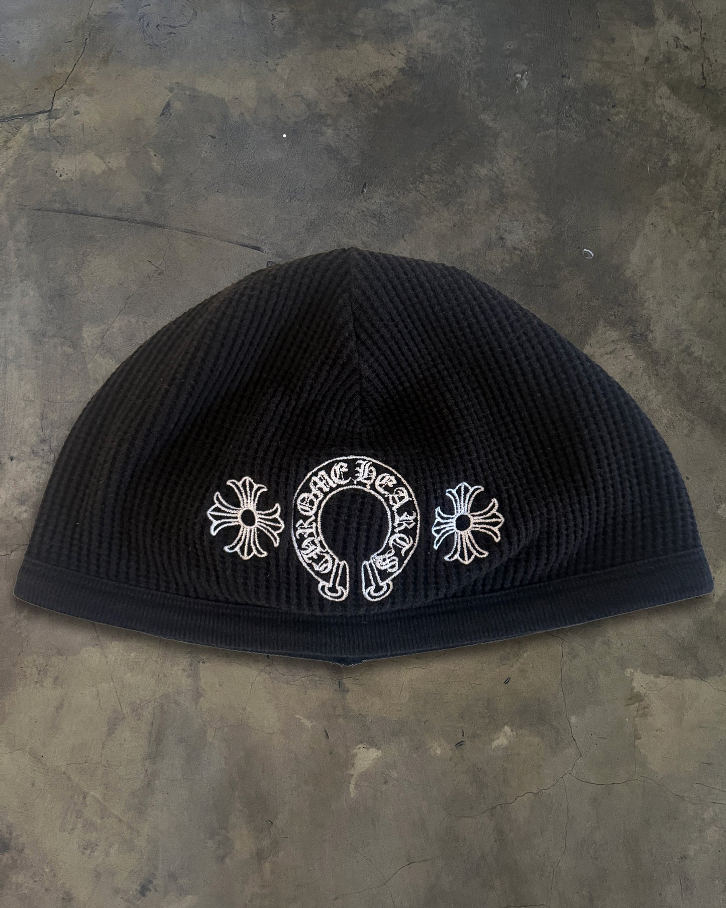 CHROME HEARTS HORSESHOE EMBROIDERED THERMAL BEANIE