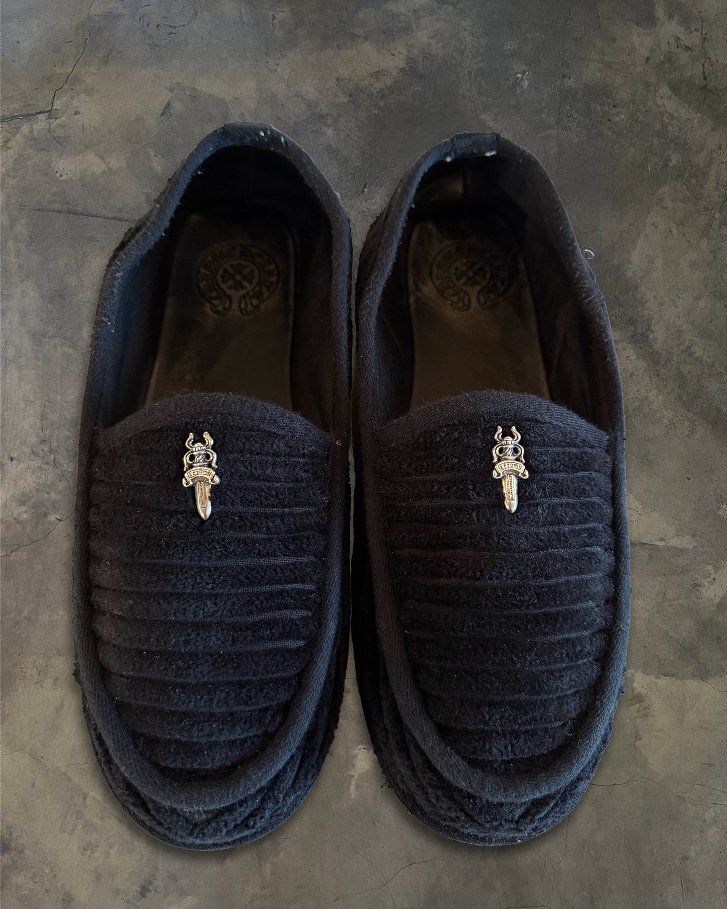 CHROME HEARTS CORDUROY DAGGER LOAFER