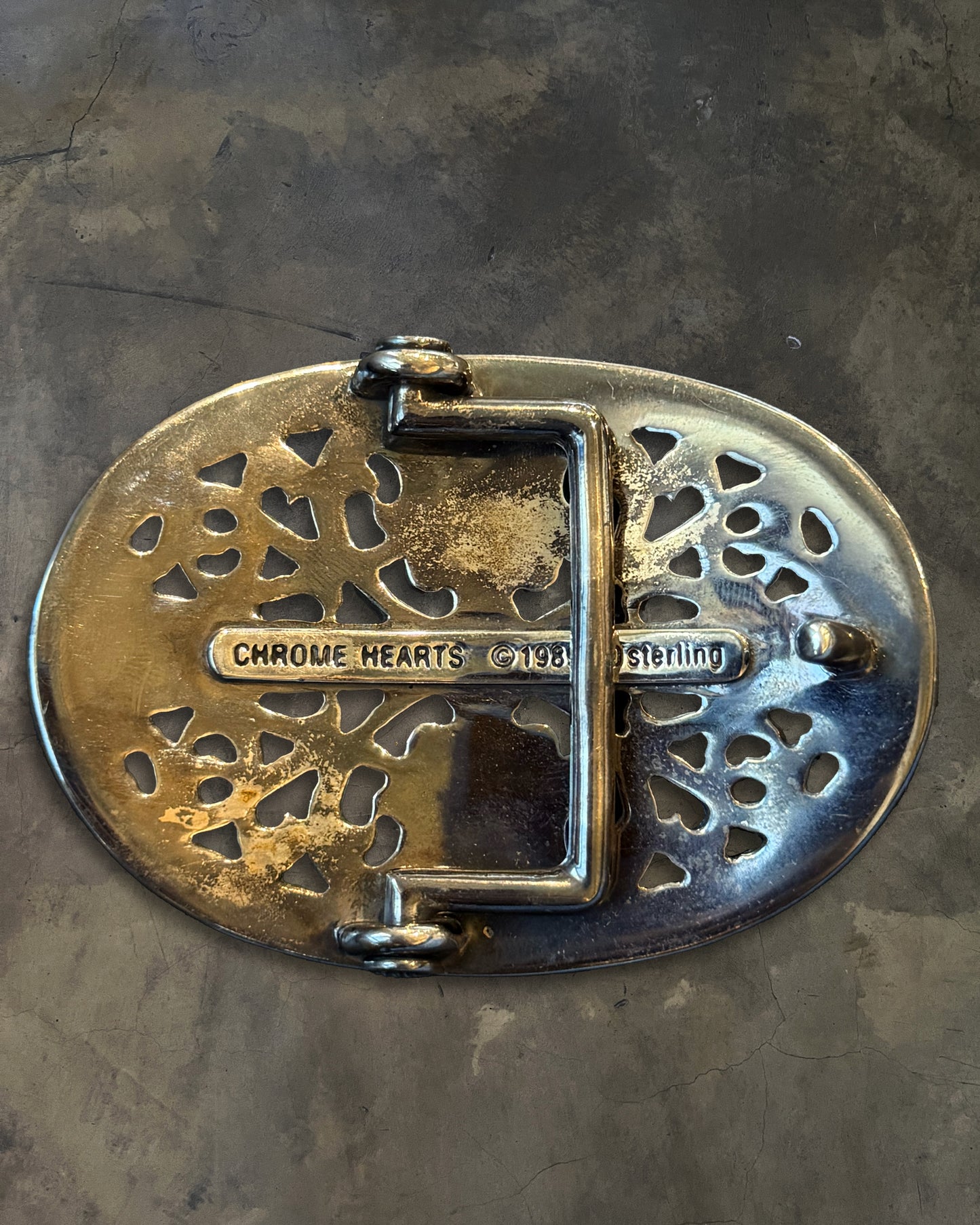 CHROME HEARTS OVAL CROSS BUCKLE + STRAP