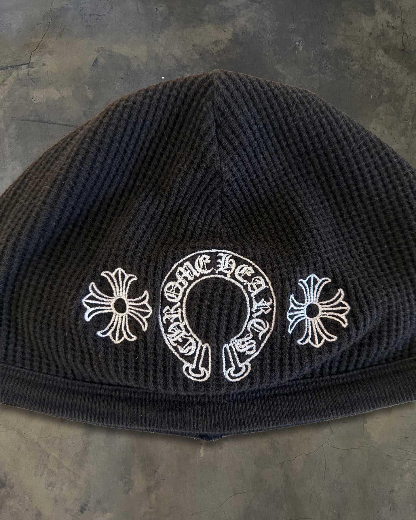 CHROME HEARTS HORSESHOE EMBROIDERED THERMAL BEANIE