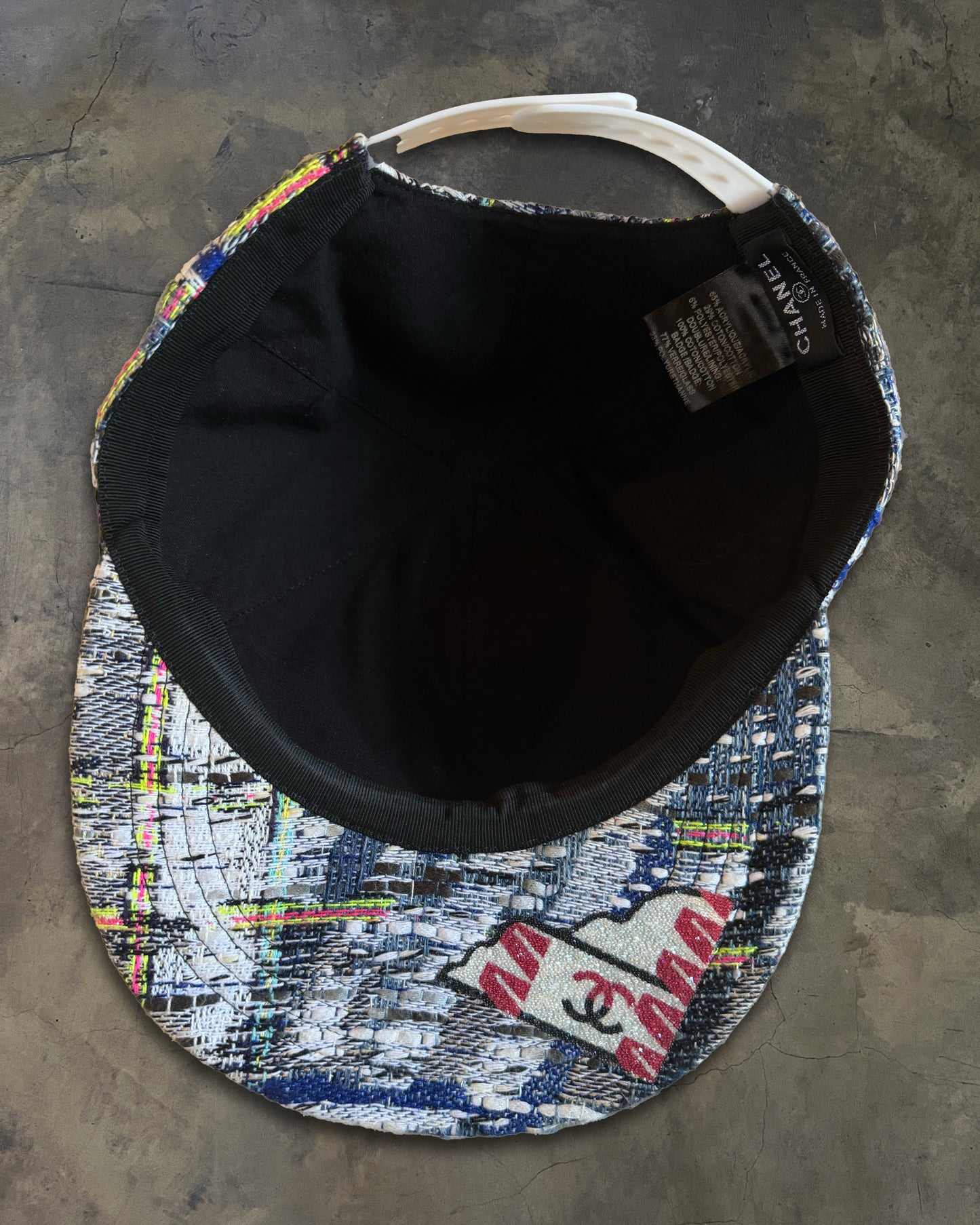 CHANEL TWEED MULTI COLOUR BASEBALL CAP